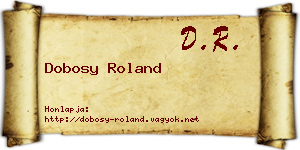 Dobosy Roland névjegykártya